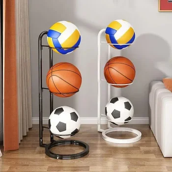 Организация хранения баскетбольных мячей в помещении, металлическая стойка, волейбольный мяч, подставка для футбола, держатель для хранения, аксессуары для домашнего хранения