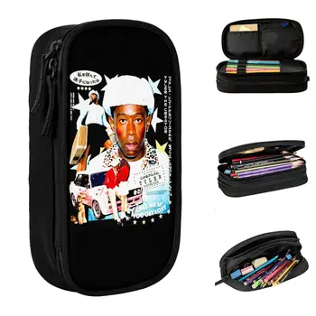 Пенал Tyler The-C-reator, хип-хоп, Рэпер, звезда, Держатель для ручек, сумки для девочек и мальчиков, Большая сумка для хранения, школьная сумка для карандашей на молнии,