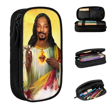 Пеналы Saint Jesus Snoop Dogg Держатель ручки Сумки для карандашей Для девочек и мальчиков Большой емкости Школьные принадлежности Подарочные Пеналы