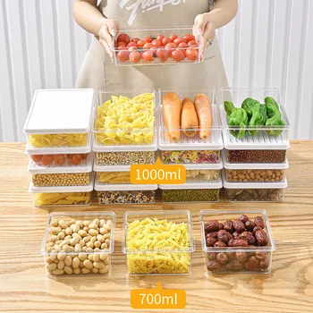 Прозрачная пластиковая герметичная коробка для консервирования продуктов, холодильник, коробка для хранения замороженных овощей и фруктов, разных зерновых
