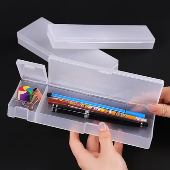 Простой прозрачный Матовый пенал Офисные Студенческие пеналы для карандашей для студентов Подарочные Школьные принадлежности Коробка для ручек