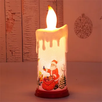 Рождественские светодиодные Беспламенные свечи, Новогодние свечи, светодиодные чайные гирлянды на батарейках, Пасхальная свеча для украшения дома, освещение