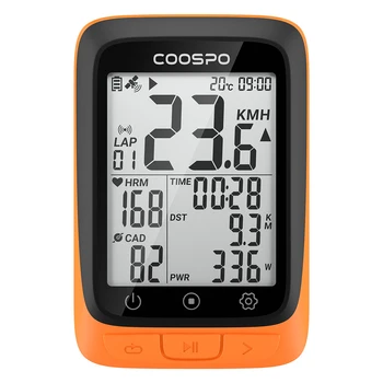 Точный GPS-Велокомпьютер COOSPO BC107, Поддержка пульсометра, синхронизация активности со Strava, Брызгозащищенный и долговечный