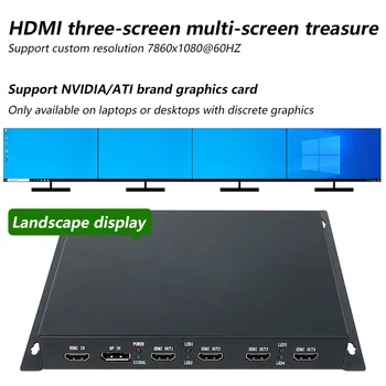 Четырехэкранный Мультиэкран для HDMl Treasure Поддерживает Xustom Разрешение 7860x1080 при 60 Гц Процессор для прошивки видеостен ТВ-проектор