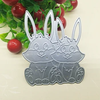 Штампы для резки металла Kawaii Easter Rabbit DIY для вырезания вырезок для свадебной вечеринки, Тиснение открыток, Трафарет для украшения